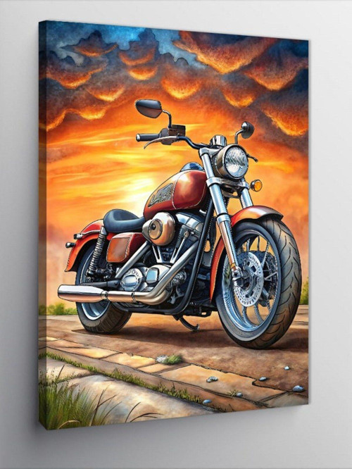 Kanvas Tablo Motosiklet Yolculuğu