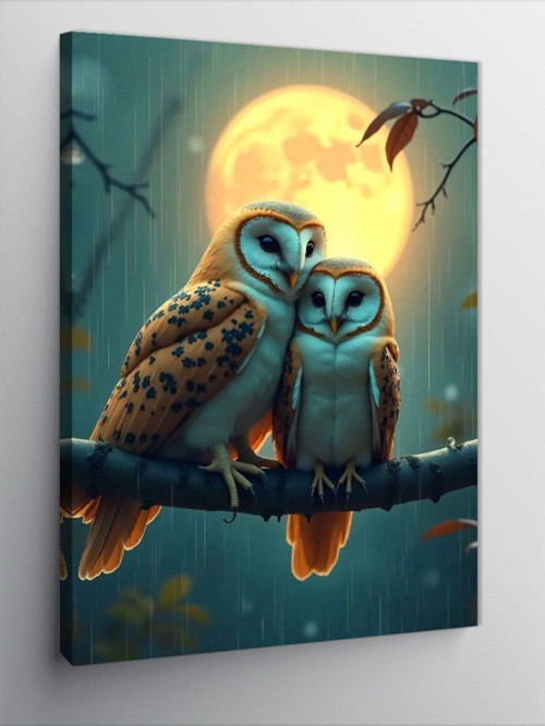 Kanvas Tablo Gece Baykuşları