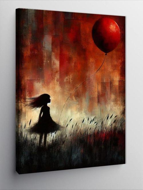 Kanvas Tablo Balonlu Kız