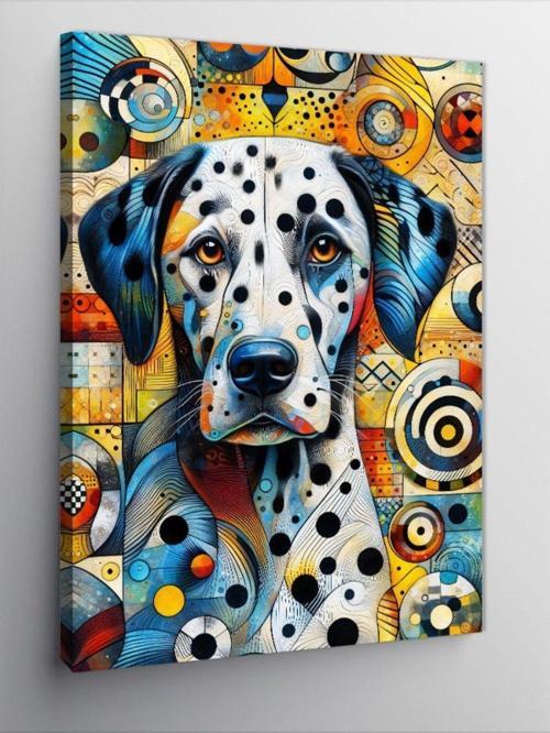 Kanvas Tablo Dalmaçyalı Desenli Köpek