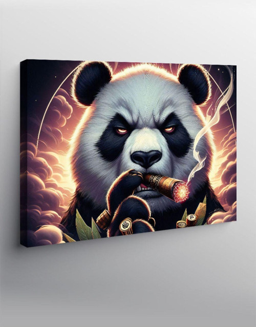 Kanvas Tablo Puro İçen Panda
