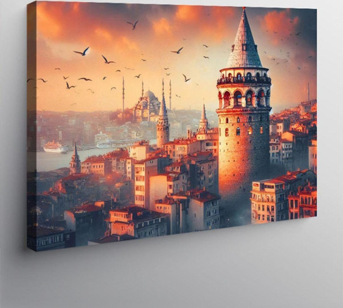 Kanvas Tablo Galata Kulesi