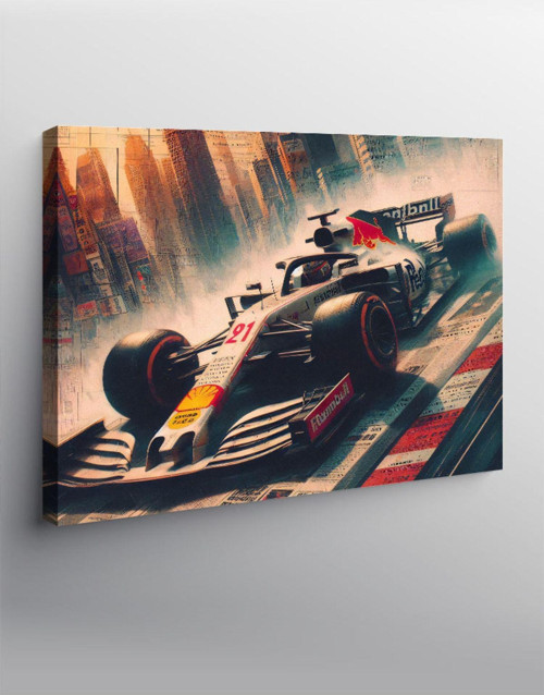 Kanvas Tablo Beyaz Formula 1 Araba