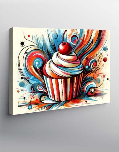 Kanvas Tablo Cup Cake