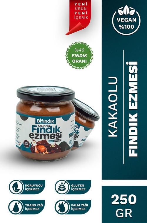 Doğal Kakaolu Parçacıklı Fındık Kreması Katkısız Kahvaltılık Sürülebilir 1.Kalite Fındık Ezmesi 250G