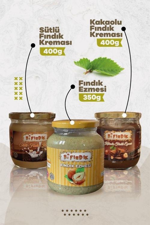 Doğal Katkısız Sürülebilir Kakaolu Fındık Kreması 400G Sütlü Fındık Kreması 400G Fındık Ezmesi 350G