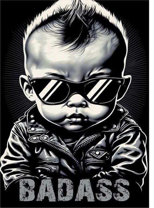 Hip Hop Badass Bebek Mdf poster 25 cm x 35 cm