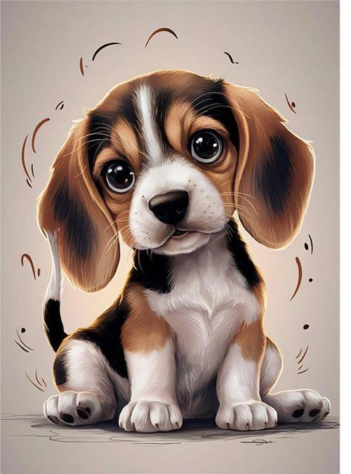Mutlu yavru köpek Hediyelik Mdf Tablo 25 cm x 35 cm