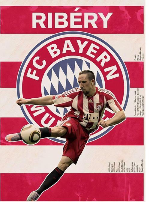 Ribery Futbolcu Dekoratif Mdf Tablo 25 cm x 35 cm