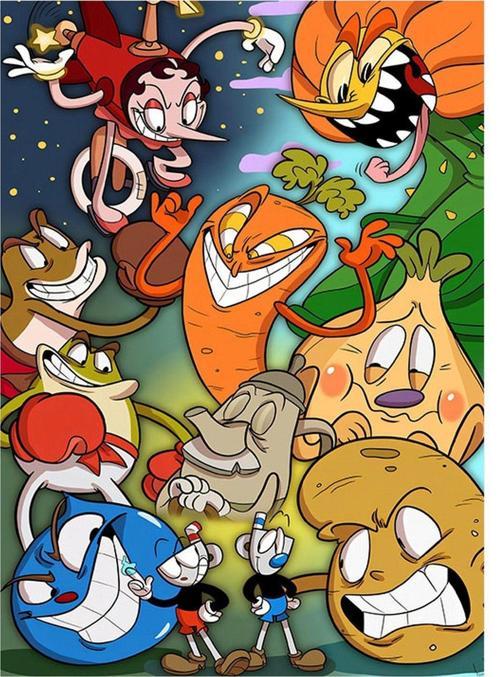 Cuphead Art Mdf Tablo 50 cm x 70 cm