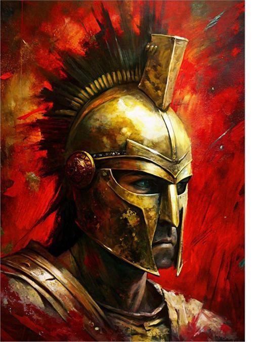 Miğferli Roma Askeri Art Mdf Poster 35 cm x 50 cm