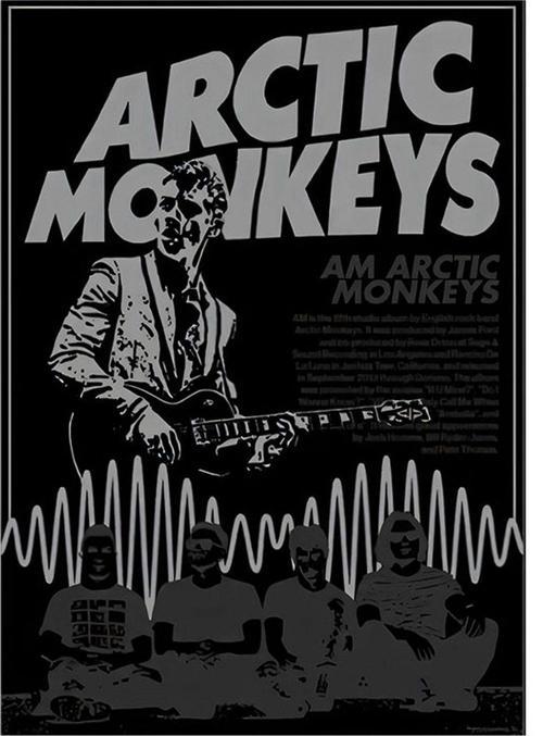 Arctic Monkeys Model Mdf tablo 50 cm x 70 cm