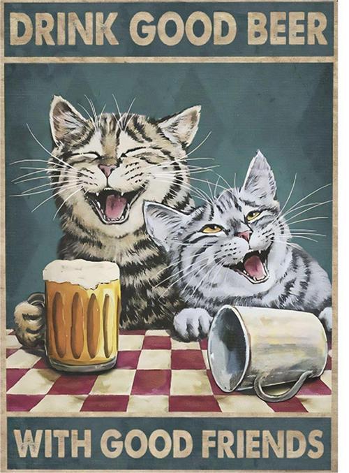 Iyi Bira İyi Arkadaş İle İçilir Mdf poster 35 cm x 50 cm