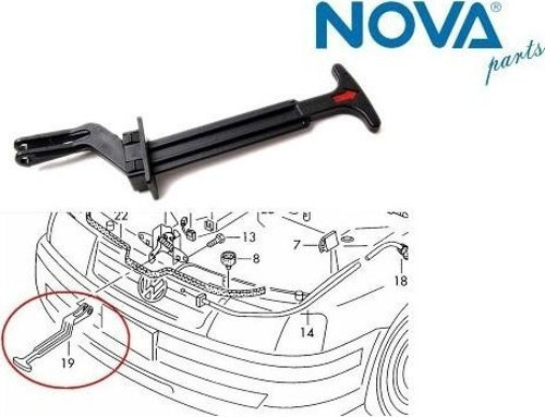 3B0823593C Motor Kaput Açma Çubuğu Passat 1997-2000