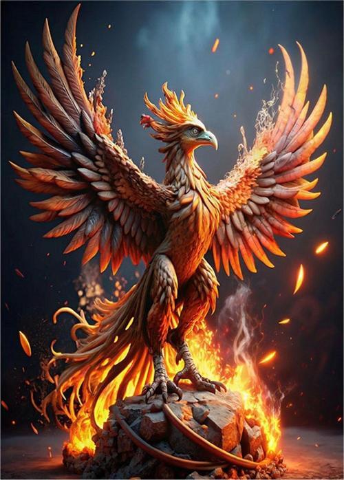 Anka Kuşu Uyanıyor Modern Mdf Tablo 25 cm x 35 cm