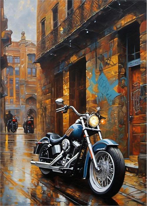 Motosiklet Temalı Mdf poster 50 cm x 70 cm
