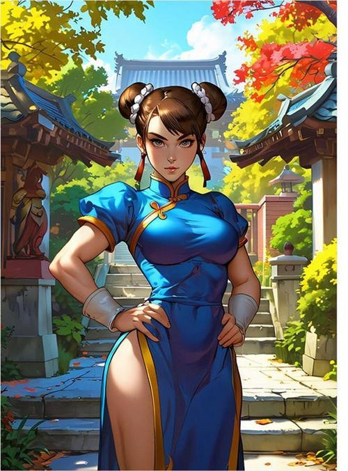 Street Fighter Chunlee Mdf Tablo 25 cm x 35 cm