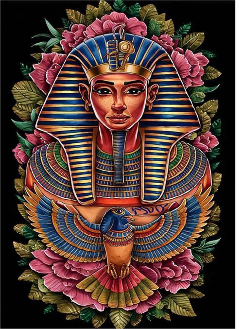 Mısır Firavunu Ve Bilgi Kuşu Mdf Tablo 35 cm x 50 cm