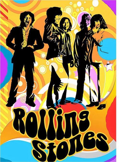 Rolling Stones Müzik Grubu Desenli Mdf Tablo 50 cm x 70 cm