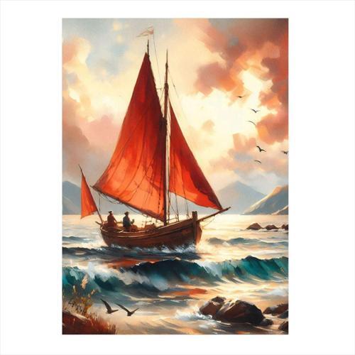 Sandaldaki İnsanlar Mdf poster 50 cm x 70 cm
