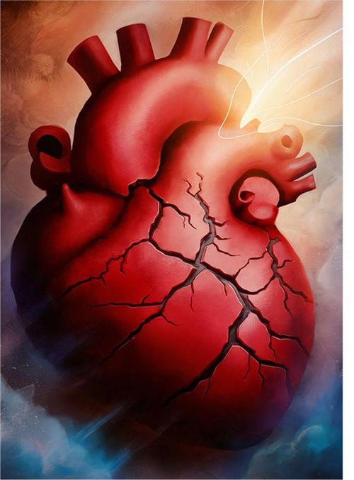 Kırık Kalp Hediyelik Mdf Tablo 50 cm x 70 cm