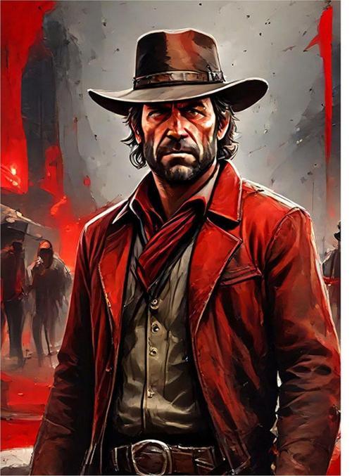 Rdr2 Desenli Mdf Tablo 35 cm x 50 cm