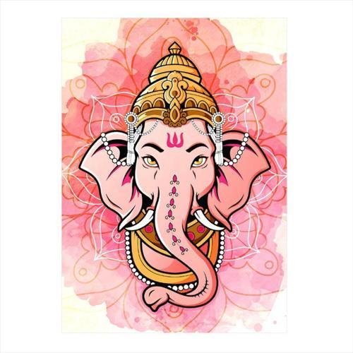 Pembe Ganesha Model Mdf tablo 50 cm x 70 cm