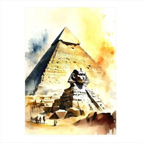 Piramit Ve Sfenks Tasarım Mdf Tablo 35 cm x 50 cm