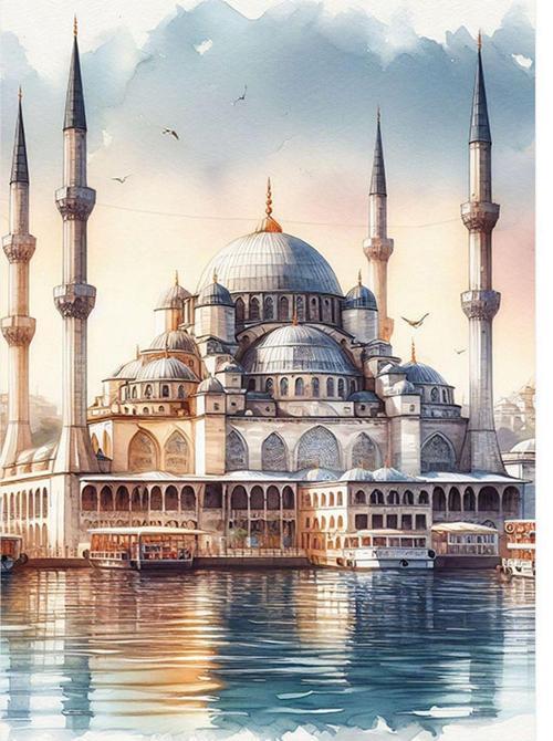Eminönü Camii Art Mdf Poster 35 cm x 50 cm