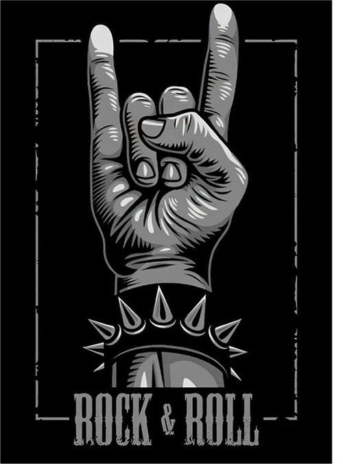 Rock Müzik Zamanı Modern Mdf Tablo 50 cm x 70 cm