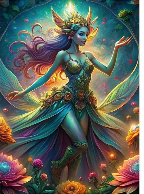 Mavi Peri Mdf Tablo 50 cm x 70 cm