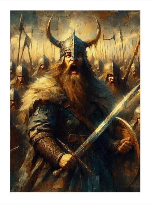 Viking Savaşçılar Art Mdf Tablo 50 cm x 70 cm