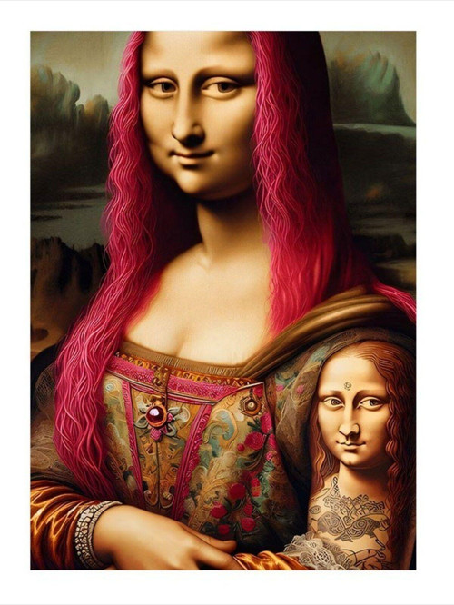 Mona Lisa Pop Art Desenli Mdf Tablo 25 cm x 35 cm