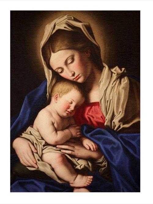 Meryem Ana Ve Hz İsa Modern Mdf Tablo 25 cm x 35 cm