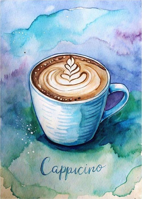 Cappuccino Kahve Model Mdf tablo 35 cm x 50 cm