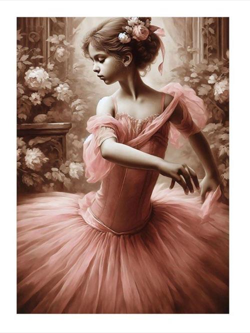 Pembe Elbiseli Çocuk Mdf Tablo 50 cm x 70 cm