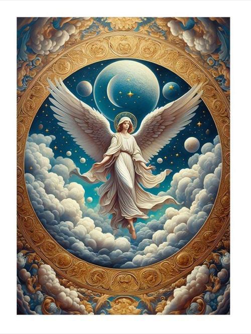 Bulutların Üstündeki Melek Tasarım Mdf Tablo 35 cm x 50 cm