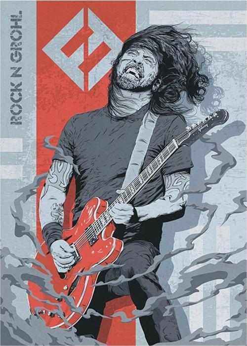 Dave Grohl Müzisyen Mdf poster 35 cm x 50 cm