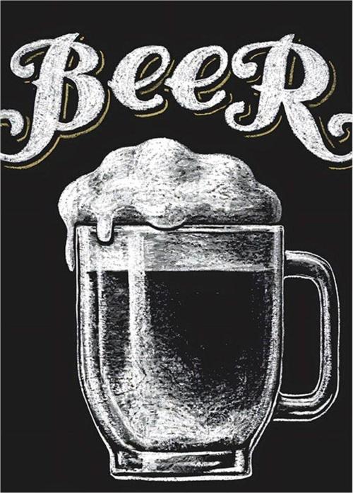 Bira Temalı Mdf poster 35 cm x 50 cm