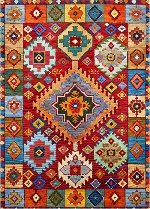 Kilim Desenli Hediyelik Mdf Tablo 35 cm x 50 cm