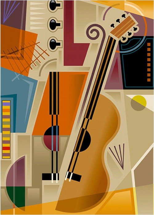 Müzik Temalı Dekoratif Mdf Tablo 35 cm x 50 cm