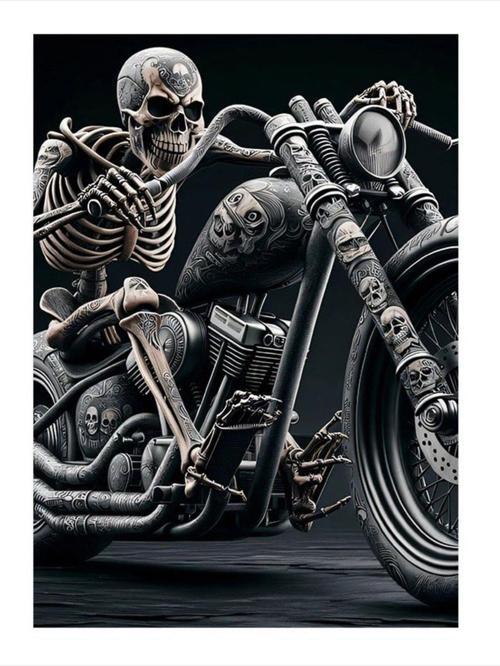 Motorcu İskelet Modern Mdf Tablo 25 cm x 35 cm