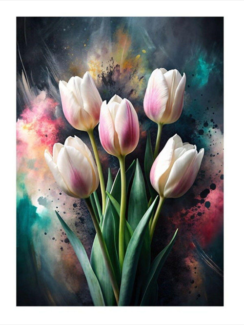 Lale Çiçekleri Mdf poster 25 cm x 35 cm