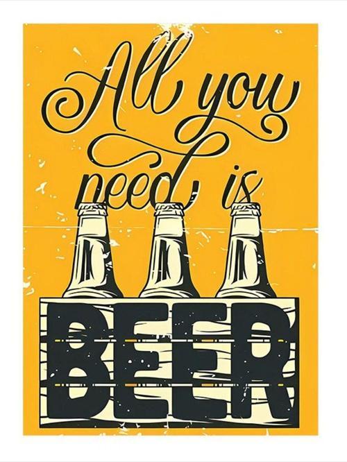Bira Temalı Tasarım Mdf Tablo 35 cm x 50 cm