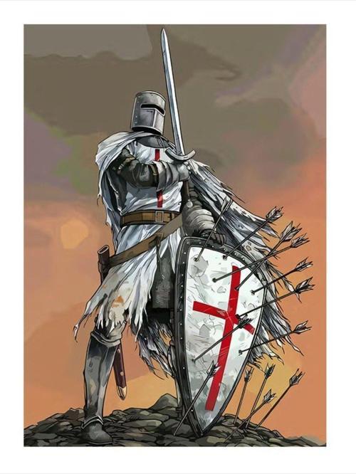 İngiliz Şovalye Tasarım Mdf Tablo 25 cm x 35 cm