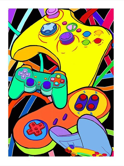 Oyun Konsolları Modern Mdf Tablo 50 cm x 70 cm