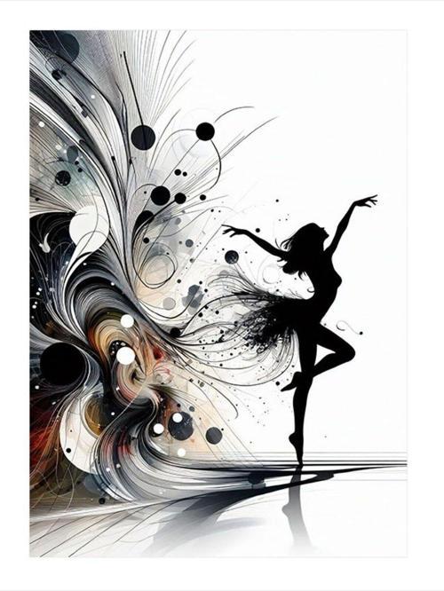 Dans Eden Kadın Ve Desenler Model Mdf tablo 35 cm x 50 cm