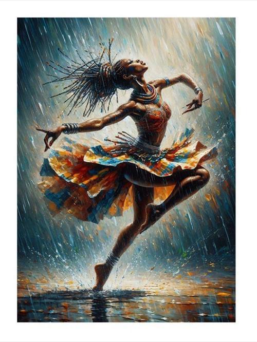 Dans Eden Afrikalı Kadın Dekoratif Mdf Tablo 50 cm x 70 cm