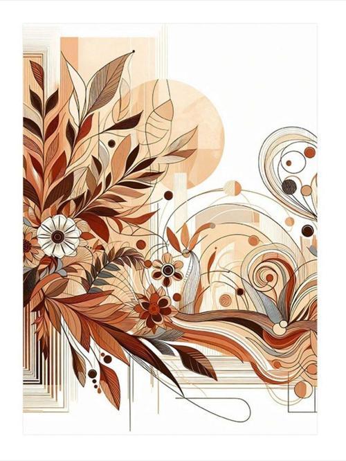 Çiçekler Ve Yapraklar Dekor Dekoratif Mdf Tablo 50 cm x 70 cm