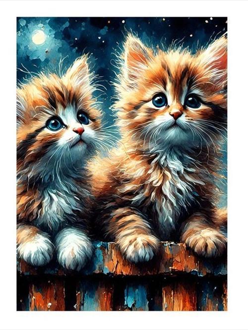 Sevimli Kediler Modern Mdf Tablo 50 cm x 70 cm